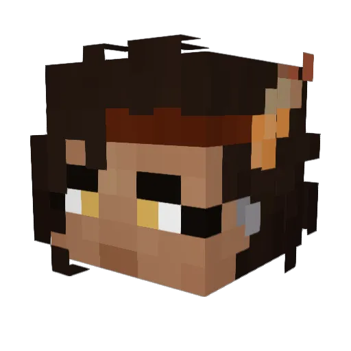 Wynoo0 Minecraft avatar head, 3D render