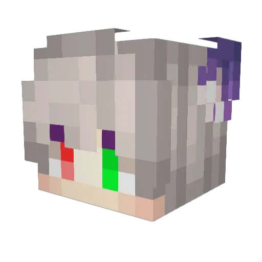Wynterbless Minecraft avatar head, 3D render