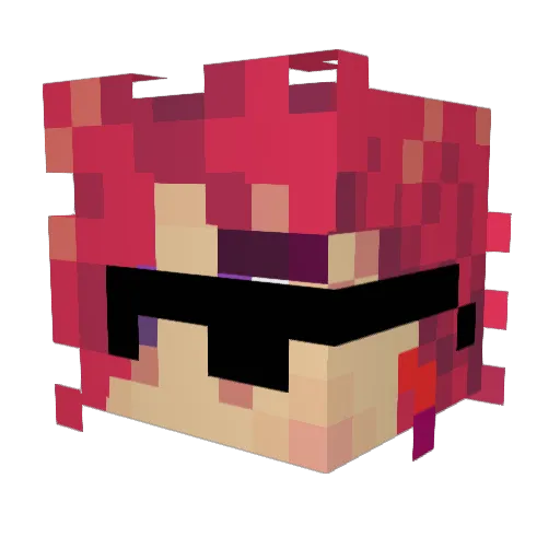 Wyorin Minecraft avatar head, 3D render