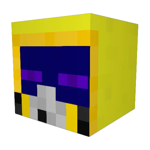 Wyp2out Minecraft avatar head, 3D render