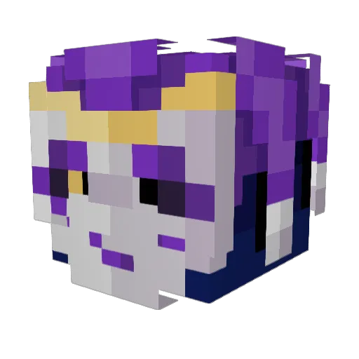 Wyretski Minecraft avatar head, 3D render