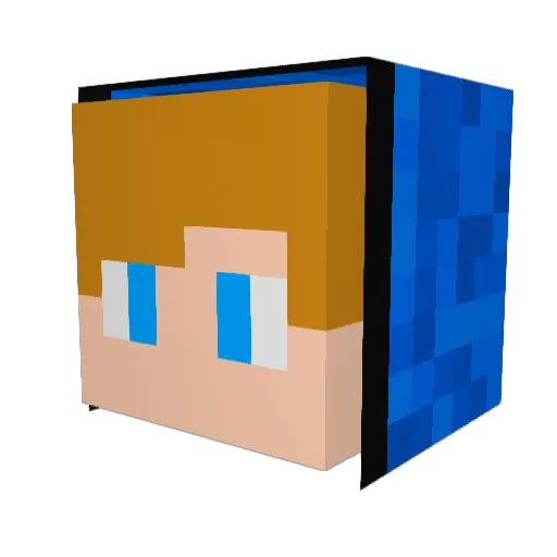 Wyrfen Minecraft avatar head, 3D render