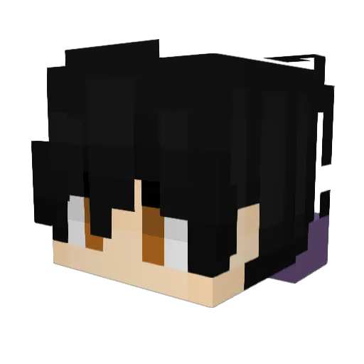 WyrmBrain Minecraft avatar head, 3D render