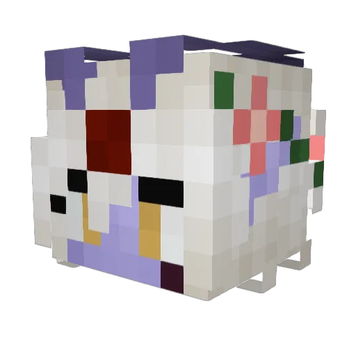 Wysaab Minecraft avatar head, 3D render
