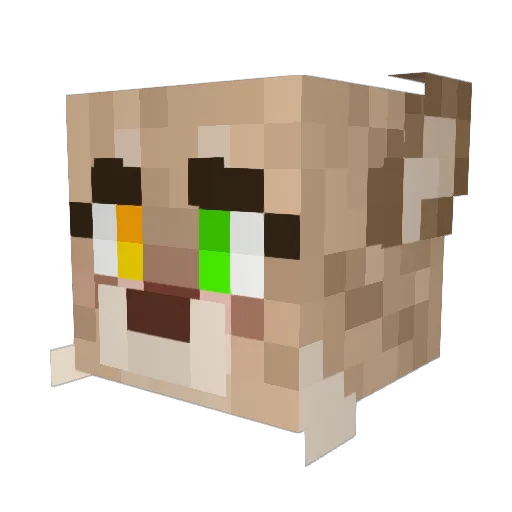 Wyspa_ Minecraft avatar head, 3D render
