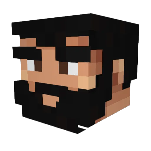 Wyterber Minecraft avatar head, 3D render