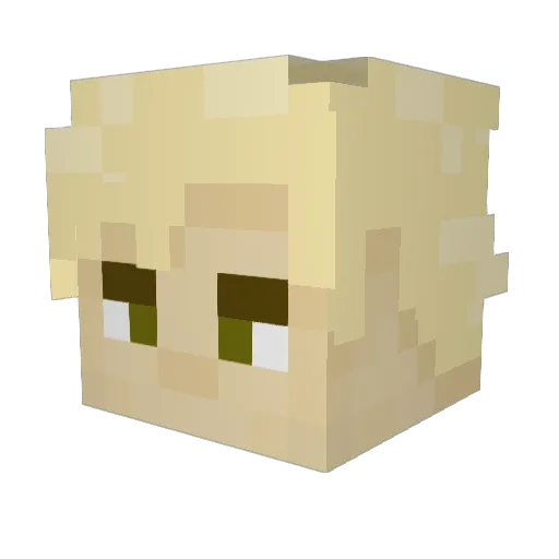 Wytetop Minecraft avatar head, 3D render