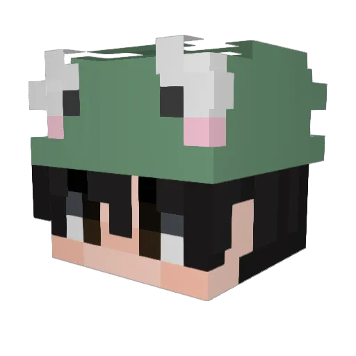Wyuehang Minecraft avatar head, 3D render