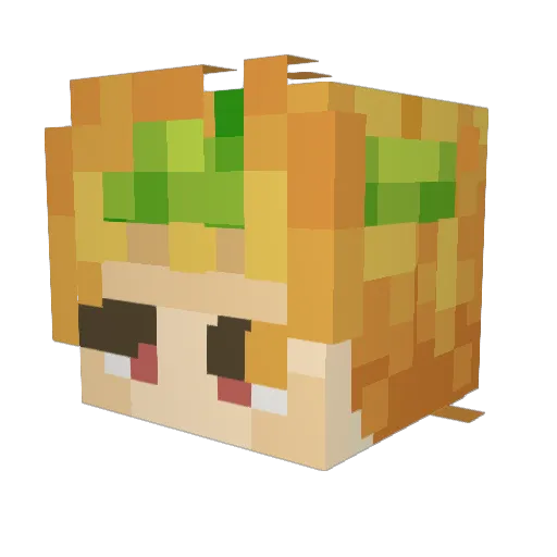 Wyvaern Minecraft avatar head, 3D render