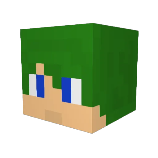 Wyvernien Minecraft avatar head, 3D render
