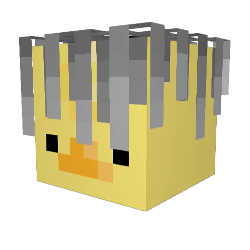 Wywan Minecraft avatar head, 3D render