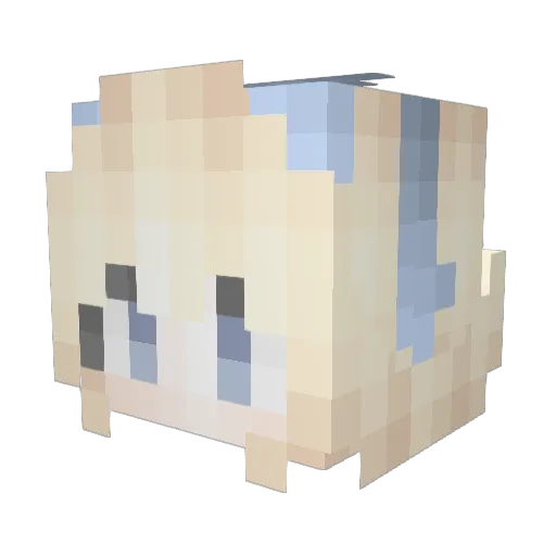 Wz65LbKrFbL0 Minecraft avatar head, 3D render