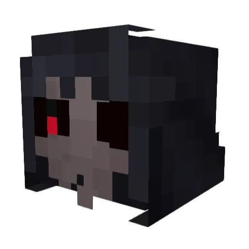 Wzak Minecraft avatar head, 3D render