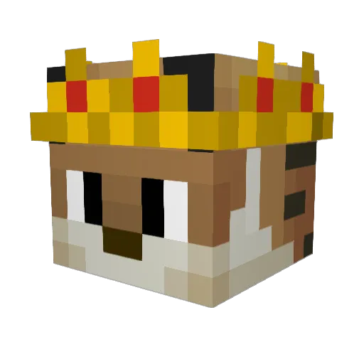 X01_Synergy Minecraft avatar head, 3D render