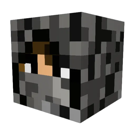 X0LF Minecraft avatar head, 3D render