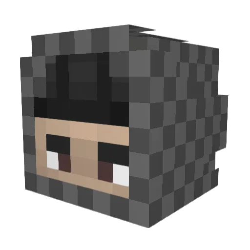 X0vr Minecraft avatar head, 3D render