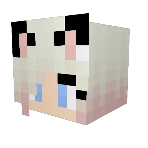 X1007 Minecraft avatar head, 3D render