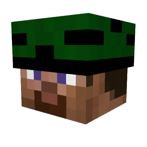 X1nol Minecraft avatar head, 3D render