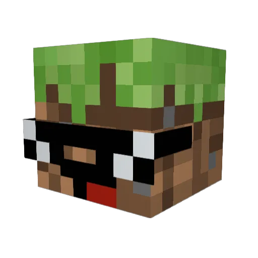 X230 Minecraft avatar head, 3D render