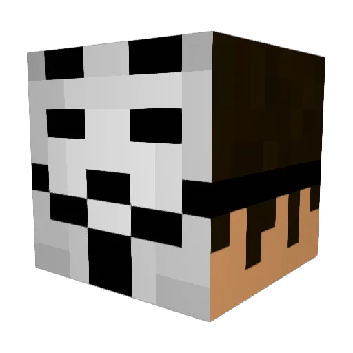 X235 Minecraft avatar head, 3D render