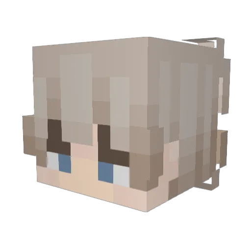 X2AHW Minecraft avatar head, 3D render