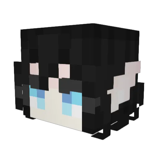 X2C3 Minecraft avatar head, 3D render
