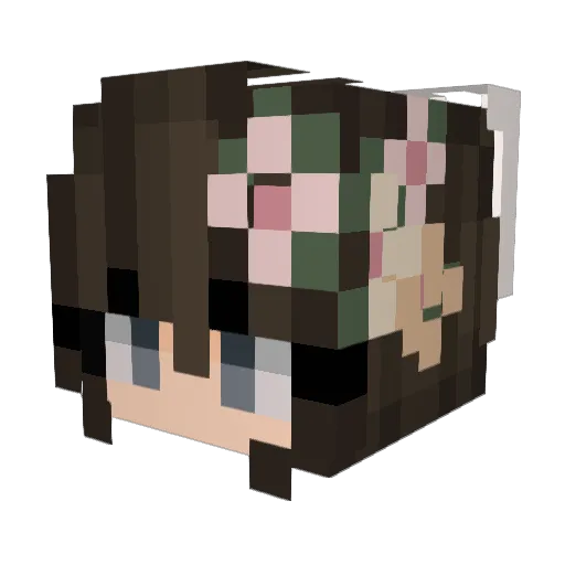 X2MN8 Minecraft avatar head, 3D render