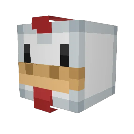 X2R00 Minecraft avatar head, 3D render