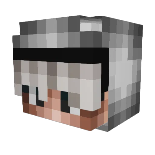 X2Tine Minecraft avatar head, 3D render