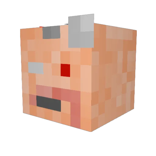 X2jo Minecraft avatar head, 3D render