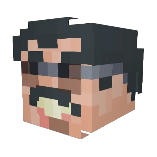 X2wstdX Minecraft avatar head, 3D render