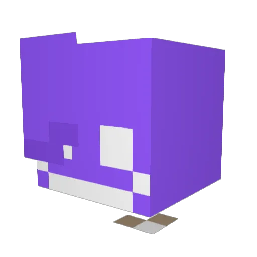 X33K Minecraft avatar head, 3D render