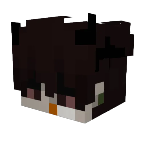 X3772 Minecraft avatar head, 3D render