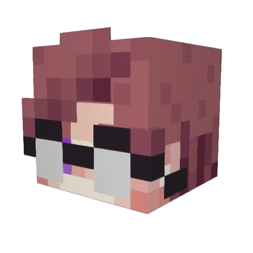 X3KTO228 Minecraft avatar head, 3D render