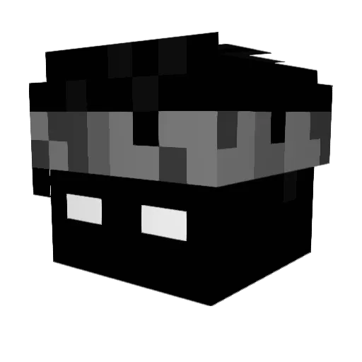 X3NO_PIXEL Minecraft avatar head, 3D render