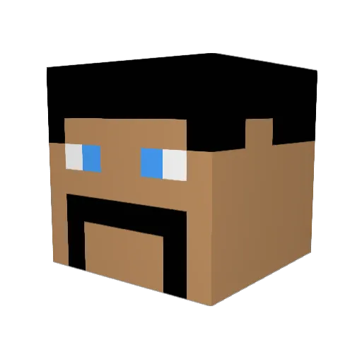 X3OGJOEMAN12 Minecraft avatar head, 3D render