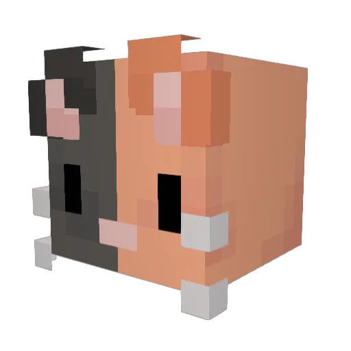 X3PF Minecraft avatar head, 3D render