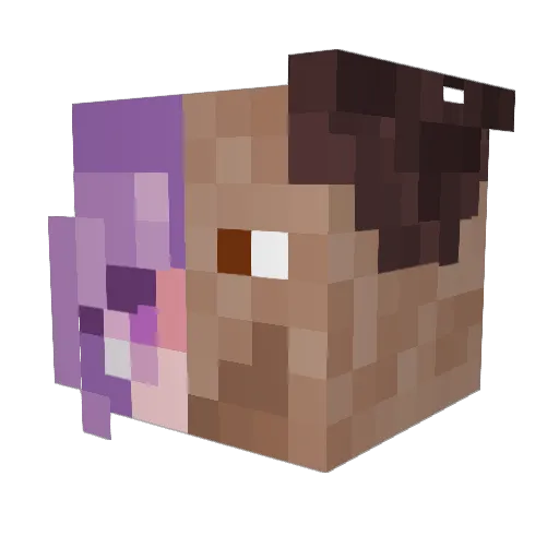 X3RAWR Minecraft avatar head, 3D render