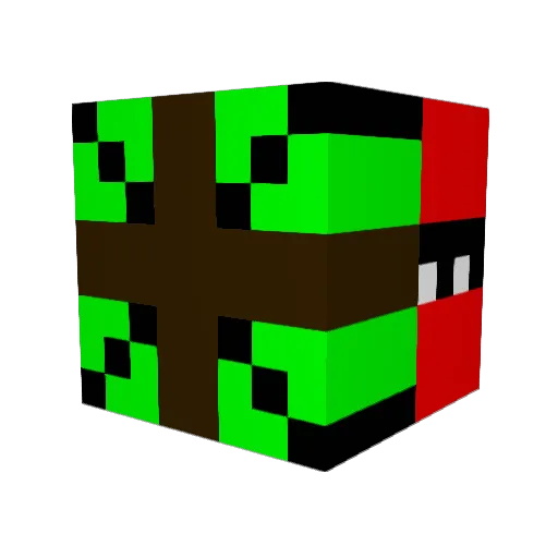X3Zman Minecraft avatar head, 3D render