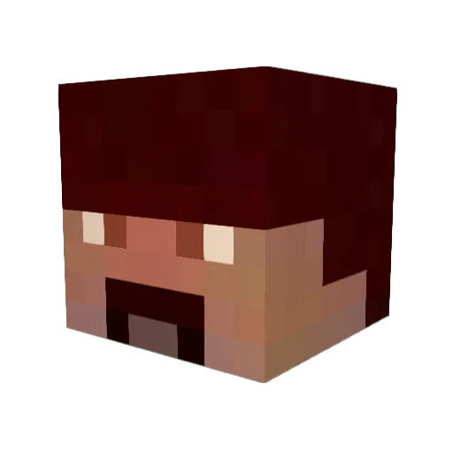 X3r3s Minecraft avatar head, 3D render