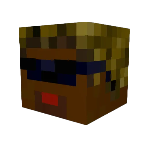 X3term Minecraft avatar head, 3D render