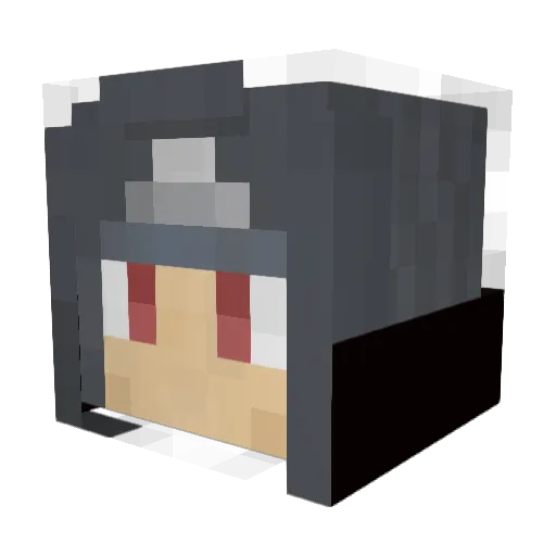 X4731 Minecraft avatar head, 3D render
