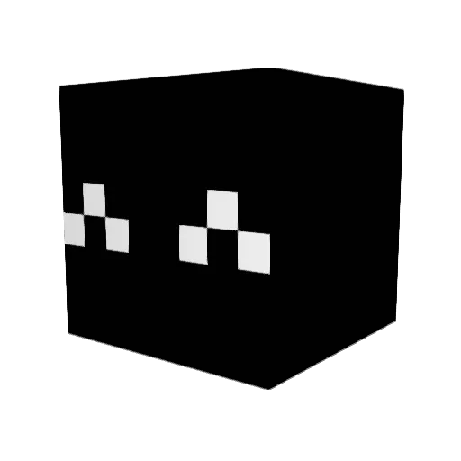 X4744 Minecraft avatar head, 3D render