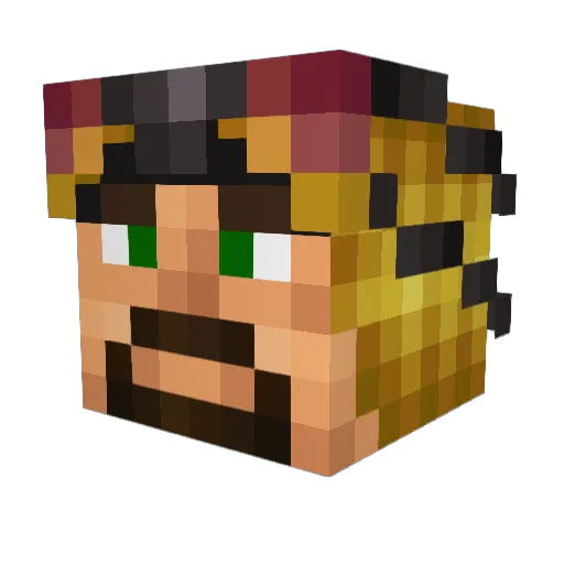 X4MO Minecraft avatar head, 3D render