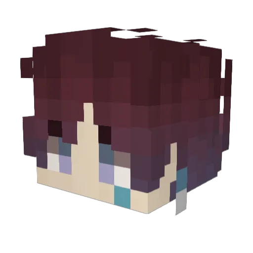 X4na Minecraft avatar head, 3D render