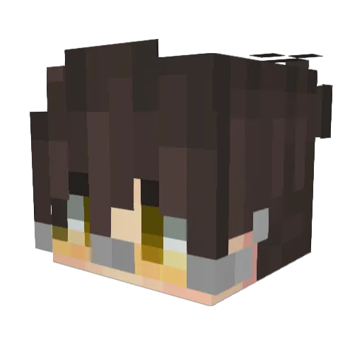 X6V01 Minecraft avatar head, 3D render
