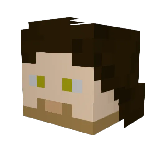 X6runtx Minecraft avatar head, 3D render