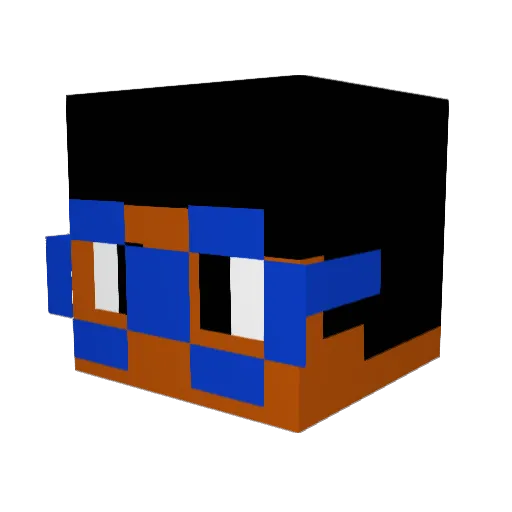 X753_ Minecraft avatar head, 3D render