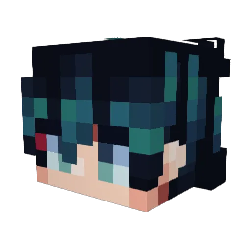 X83noy Minecraft avatar head, 3D render