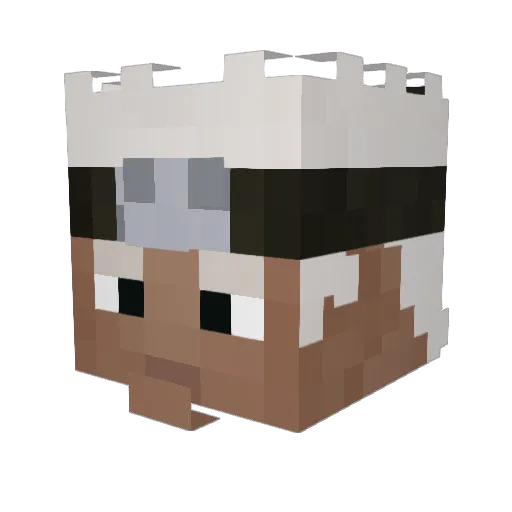 X9277 Minecraft avatar head, 3D render